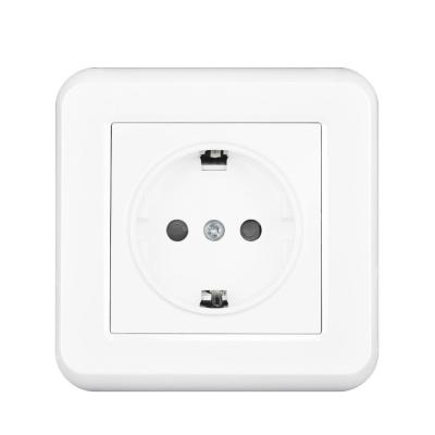 China Industrial European Standard European Standard 16A Socket Panel Wall Electrical Switch Socket German Socket Base Concealed for sale