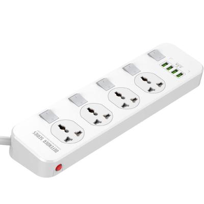 China Industrial Independent Switch Universal Multifunctional Power Strip 4USB Power Strip With European Standard for sale