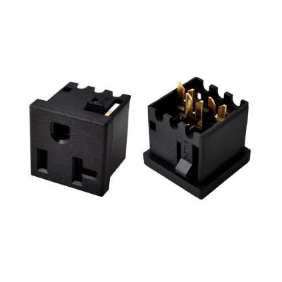 China Copper Strip PDU Plug Socket Power Connection Three-hole Socket 20A Weld Wire American Standard High Power Type 2 for sale