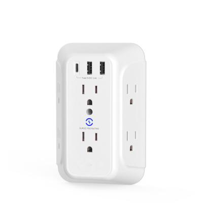 China U.S. regulations the new American standard conversion plug six digits with American standard USB office home plug wireless converter for sale