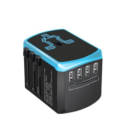 China 4USB 4.5A Universal Industrial Multinational Plug Adapter Multifunctional Travel Adapter for sale