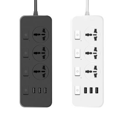 China Industrial USB Smart Socket With 3 Outlets 3 USB Extension Wire Socket Outlet UK Household Tool for sale