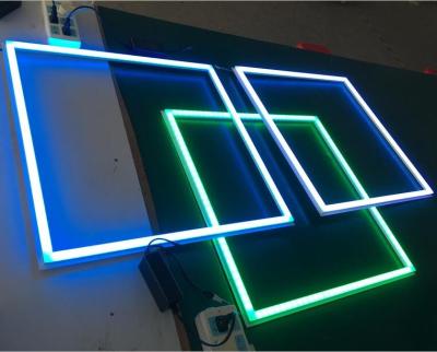 China Wholesaleled Panel Light RGB Modern Color Neon Light Frame 60X60 For Decoration Lights for sale