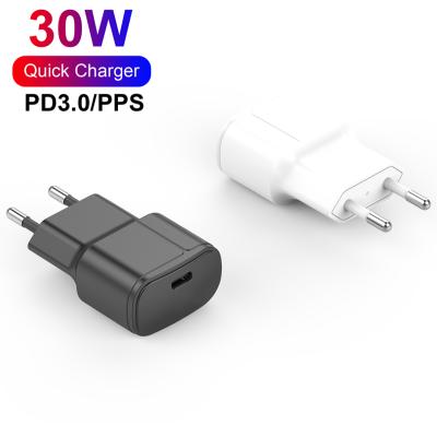 China Type-C Fast Charging 30W EU US Plug Mobile Phone Palladium Wall Charger For iPhone USB-C Travel Charger For Samsung for sale