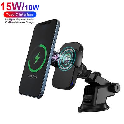 China 15W Mobile Phone Car Wireless Charger For iPhone 12 Pro Magnetic Wireless Car Charger for sale