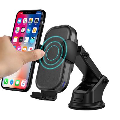 China 15W Qi Wireless Cell Phone Charger Mount In Car Air Vent Radio Phone Holder Magnetic Car Charging Wireless Charger for sale