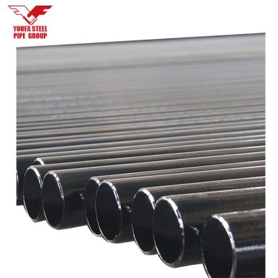 China Price hot rolled steel pipe structure black carbon black erw metal pipe ASTM A53 round carbon ERW steel pipe for sale