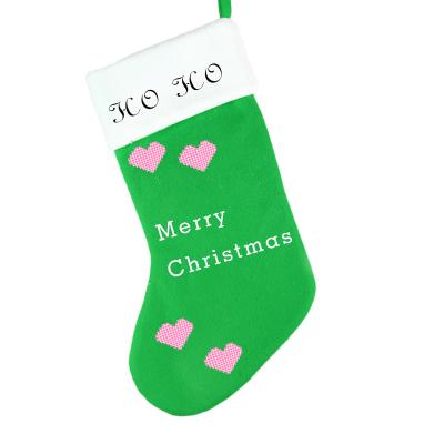 China Christmas Decoration Christmas Tree Decoration Supplies DIY Sublimation Blank Products Stocking Ornaments For Party Home Decor for sale