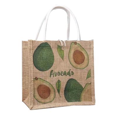 China Custom Reusable Reusable Eco Jute Shopping Tote Bag for sale