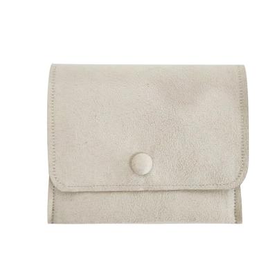 China Soft Factory Customized Logo Velvet Fabric Jewelry Packaging Pouch And Box With Suede Cloth Covered Bag for sale