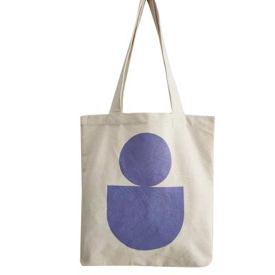 China Wholesale Handled Customized Eco-Friendly 100% Organic Cotton Canvas Shopping Tote Bag for sale