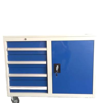 China Hot Sale Long Term Storage Solution Factory Design Heavy Duty Industrial Carts Gray Combination Workbench Classic Blue High Quality For Workshop for sale