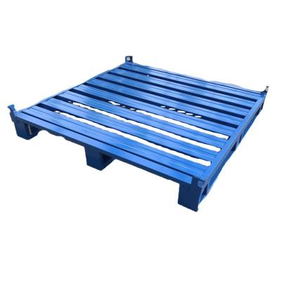 China Hanyu 1.2*1.2Meter Iron Metal Single Faced Steel Pallet For Logistic Transportation Of Goods Heavy Duty Steel Pallet For Forklift for sale