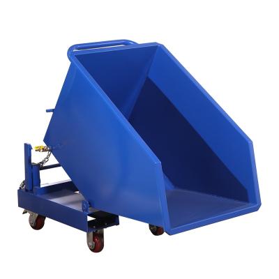 China Building Material Shops Factory Industrial Waste Bin OEM&ODM High Quality Acceptable Logo And Size Custom Forklift Tilting Skipping Bin for sale