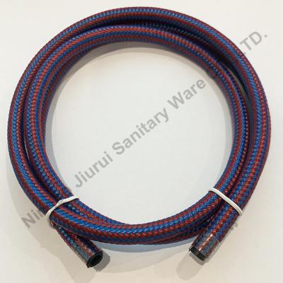 China Traditional EPDM Tube With Red And Blue Plastic Wire Braiding For Pull Out Flexible Shower Hose for sale