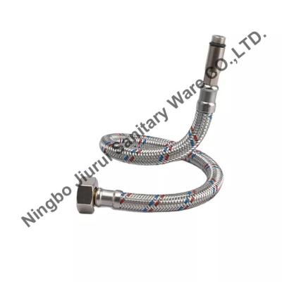 China Long Nipple 304 Stainless Steel Wire Hose Traditional Brass Braided Connector For Russia Market for sale