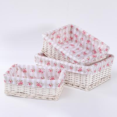 China Viable Custom Wicker Toy Storage Baskets For Laundry Use for sale