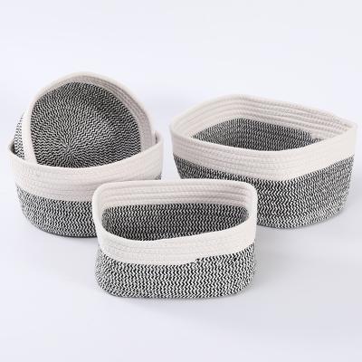 China China Eco-friendly factory durable laundry basket baby basket cotton rope basket cheap laundry baskets for storage for sale