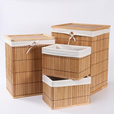 China China Sustainable With Lid Baskets For Wholesale Bamboo Basket Laundry Basket for sale