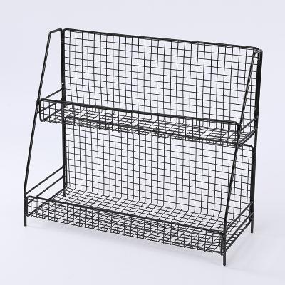 China Sustainable Shed Mesh Stacking Metal Wire Storage Basket for Kitchen and Bathroom for sale