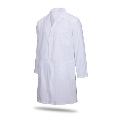 China Best Selling Cotton Polyester Professional Hospital Uniforms Unisex Breathable Science Doctor Nurse Workwear White Lab Coat for sale