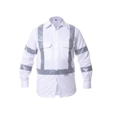 China Shirt Customized Logo And Brand Protective Workwear Safety Reflective Shirt With Reflector Strips for sale