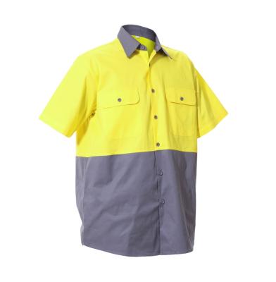 China Shirt Most Popular Design High Visibility Safety Workwear Reflective Shirt Hi Vis Working Uniforms Shirt With Chest Pocket for sale