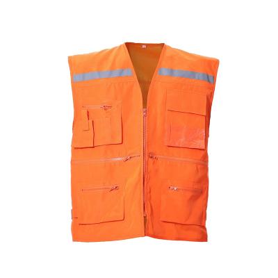 China Invest Hi Vis Safety Workwear Security Outside Work Uniform Vest Tape Reflective Fishing for sale