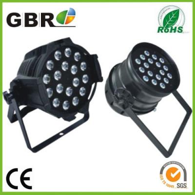 China DMX 512 Geleid Vlak Parilicht 18 PCs x10W RGBW, het Stadiumlichten van Pariblikken Te koop