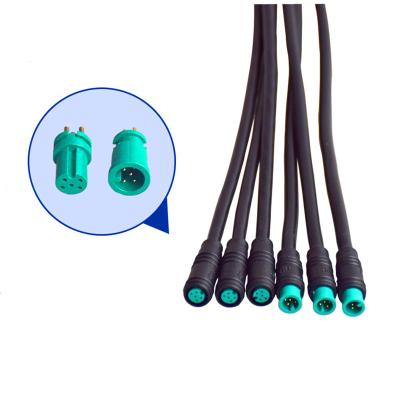 China Industrial Wholesale Mini M6 Male To Female Waterproof Connector IP67 Led Waterproof Sensor Power Cable for sale