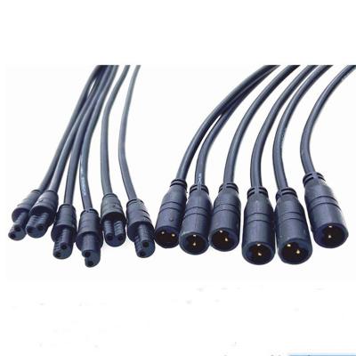 China Wholesale M8 2 Pin Male Connector Industrial Female Waterproof Automotive Led Screen Waterproof Power Cable for sale