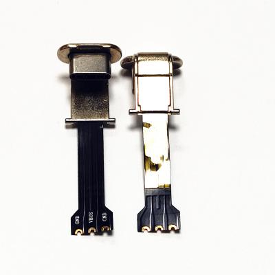 China FPC Customized Type Ultra Thin Back Solder Type USB FPC C FPC Cable Clip 3Pin U Shape Angle Fill Cable for sale