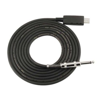 China High Quality USB Microphone to XLR Cable for Microphone USB to 6.35mm Jack Cable Guitar Recording Cable 3m for sale