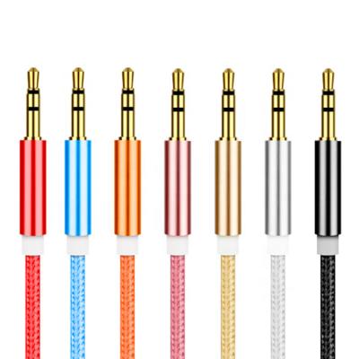 China aux cable Shell Audio Cable Aluminum Shell 3.5mm Aluminum Auxiliary Cable Car Speaker For Earphone Cable for sale