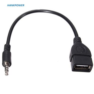 China Car MP3 Player Converter 3.5mm Jack to Aux Audio Adapter. USB female converter cable for car audio for sale