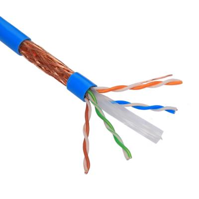 China LAN network cable 4pair 23awg 1000Kpbs OFC Ethernet cable cat6 Ethernet cable utp double shielded cable RJ45 for sale