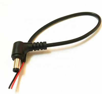 China Power Station 12v 24v 18awg 3A 5A Rated Right Angle DC Cable Power DC5521 Charger DC Cable for sale