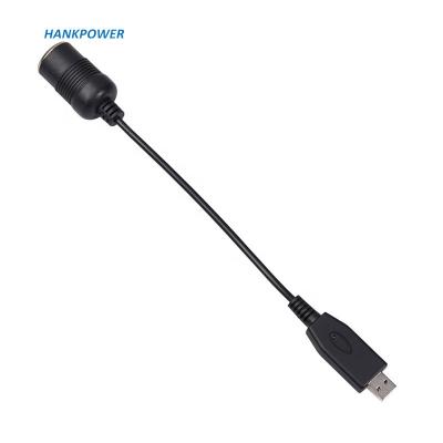 China Plastic Shell+PVC+Copper USB 5V DC To 12V Car Cigarette Lighter Plug Advance Boost Converter Cable for sale