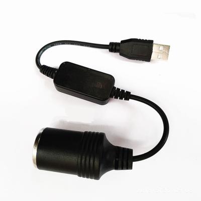 China Car Tape Recording Device/Electronic Dogs/Hot Selling 5-12V Scrubber USB To Female Cigarette USB Car Charger Plug Lighter Cable for sale