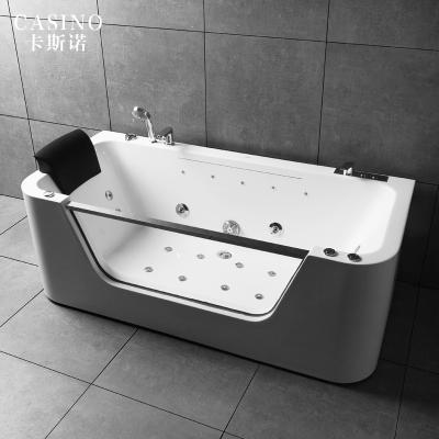 China Cheap Jet Whirlpool Bathtub Acrylic Massage Freestanding Bathtub for sale