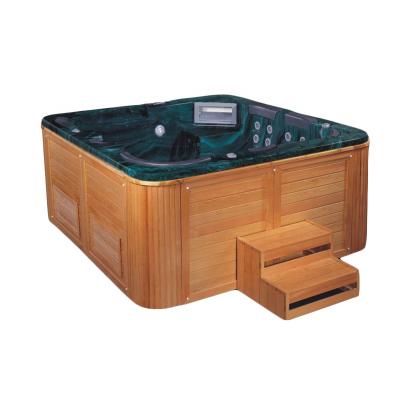 China Freestanding whilrpool massage tub outdoor spa tub with jets and led lights TV extra large tubs for sale