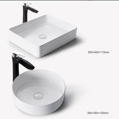 China Modern Northern Europe Ceramic Bathroom Art Basin Corians Washing Countertops Hair Sink Lavamanos for sale