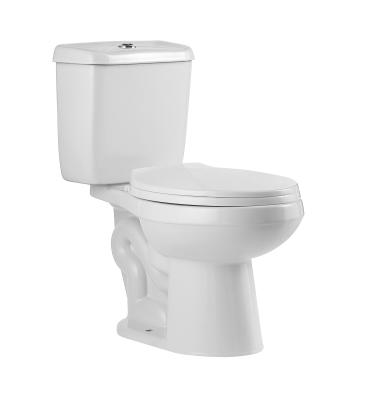 China Modern WC CUPC Two Piece Certificate Toilet Ceramic Lavatory Floor Sanitary Ware for sale