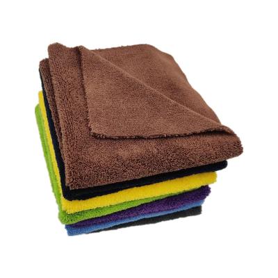 China Car Washing Long And Short Pile Microfiber Towel 400gsm Microfiber Super Absorbent Edgeless Cleaning Cloth For Car Wash for sale