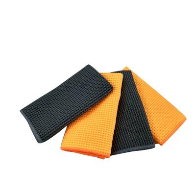 China 200gsm Factory direct sales China direct sales QUICK DRY multiple color microfiber waffle towel car dry cleaning towel for sale