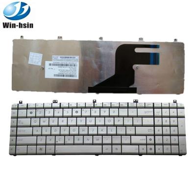 China 100% New USA laptop capacitive keyboard for asus n55 n55s n75 n75s series silver keyboard for sale