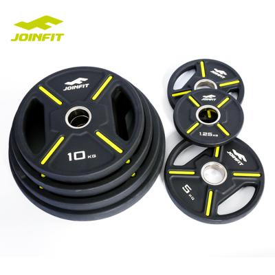 China Universal Gym Rubber Plastic With Cement Filled Plate Weight for sale