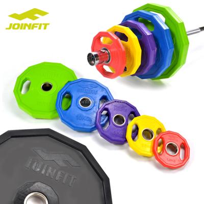 China Durable Joinfit Gym Iron Disc Weight Plate , Standard Barbell Weight Plates Home Gym Exercise for sale