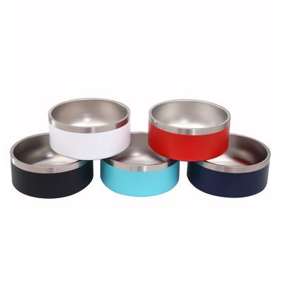 China Sustainable Food Grade Stainless Steel Wholesale Double Wall Insulated Dog Pet Bowls for sale