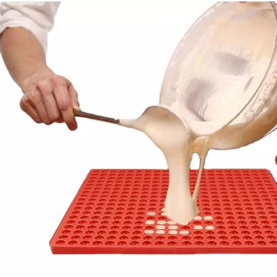 China Netting 468 Cavity Semi Sustainable Sphere Silicone Gummy Candy Molds Pet Treats Baking Mat for sale